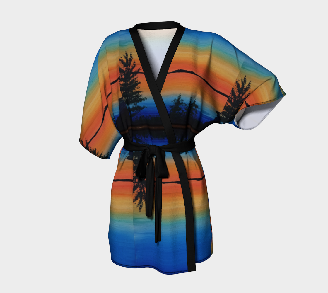 Tangerine Sunrise kimono