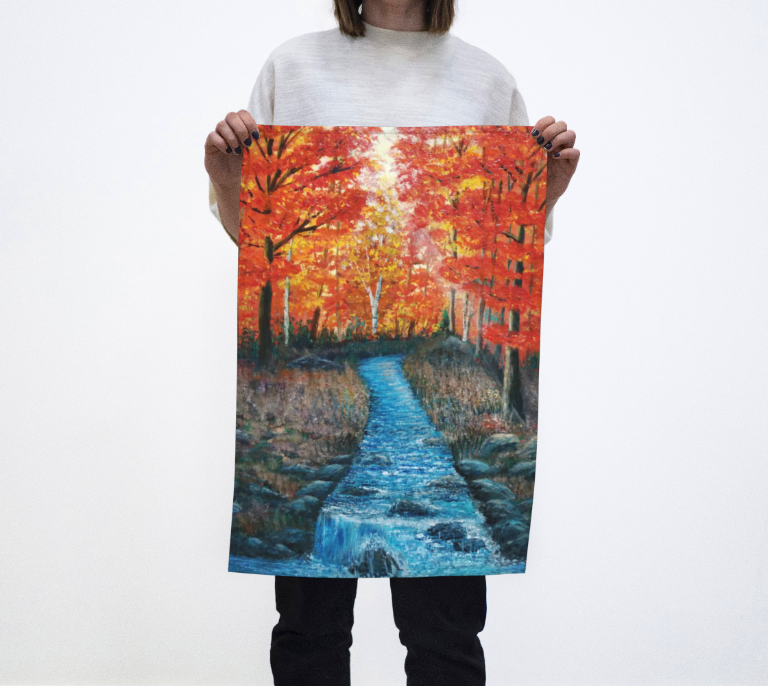 Autumn Dance tea towel